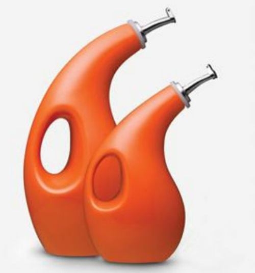 Rachael Ray 53251 Serveware  EVOO and Vinegar Bottles  Orange