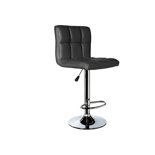 Black Stella Adjustable Barstool High Back Chrome Pu Leather Swivel