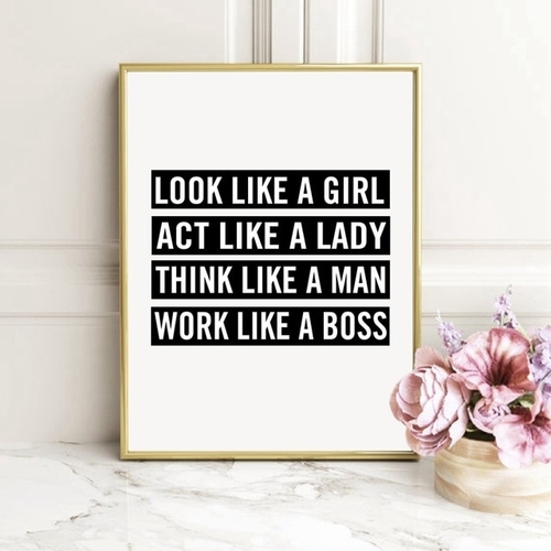 Work Like A Lady Boss Canvas Art Prints and Poster