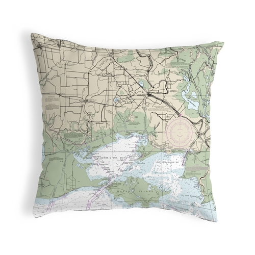 Betsy Drake NC11345NI 18 x 18 in. Vermilion Bay, LA Nautical Map N
