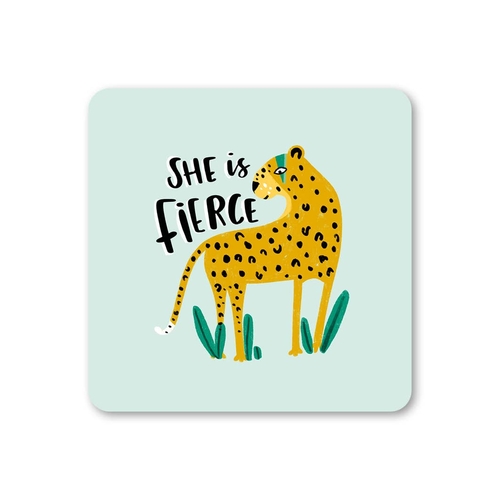 Fierce Leopard Coaster (Pack of 6)