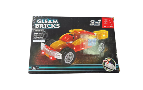 Zummy Gleam Bricks 94 Pieces 3 in 1 Race Car Toy