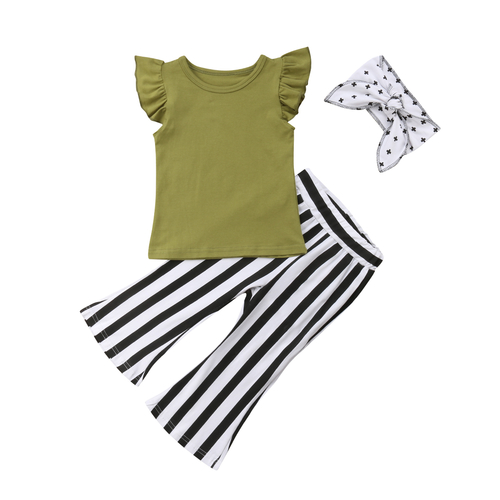 Kids Baby Girls Fly Sleeve Tops