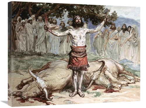 Global Gallery GCS-280504-30-142 30 in. Saul Sacrifices the Oxen Art P