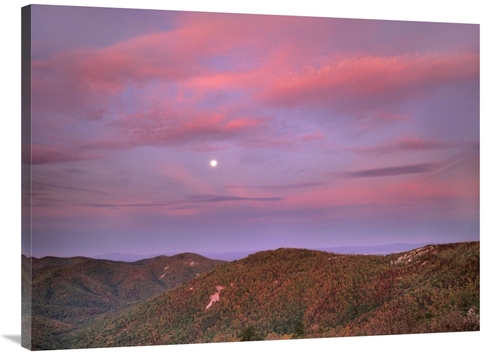 Global Gallery GCS-397037-3040-142 30 x 40 in. Moon Over Blue Ridge Ra