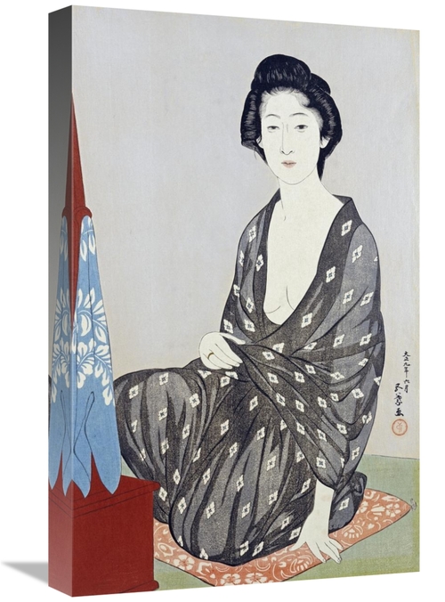 Global Gallery GCS-266421-22-142 22 in. A Beauty in a Black Kimono Art