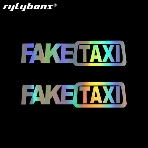 2pcs Fake Taxi Car Stickers Motorcycle Decals Car