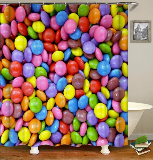 Colorful Chocolate Candy Shower Curtain