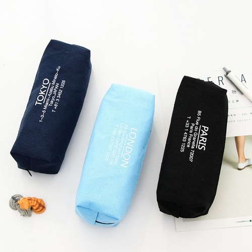 New Simple Solid Color Pencil Case cute pencil bag