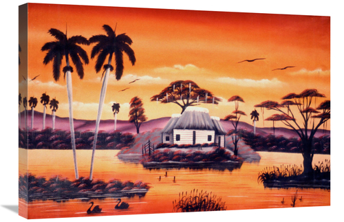 Global Gallery GCS-477330-2030-142 20 x 30 in. Two Swans Art Print - F