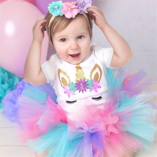 Cotton Baby Girl First 1st Birthday Party Tutu