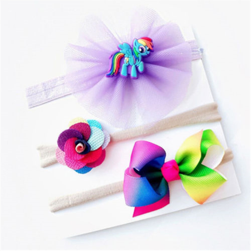 3Pcs Newborn Baby Flower Headband Baby Flower