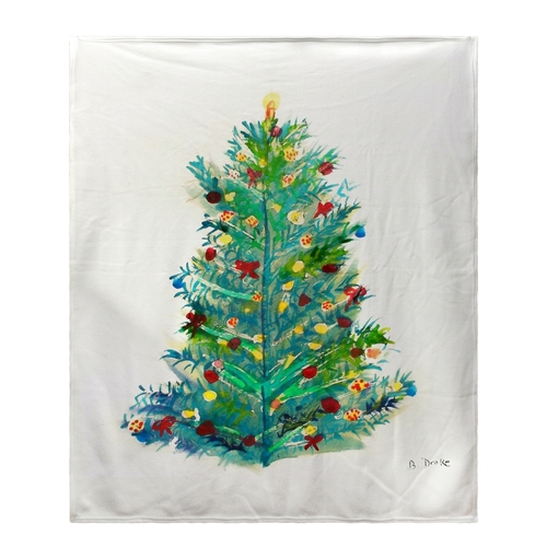 Betsy Drake BK905A Christmas Tree Fleece Throw