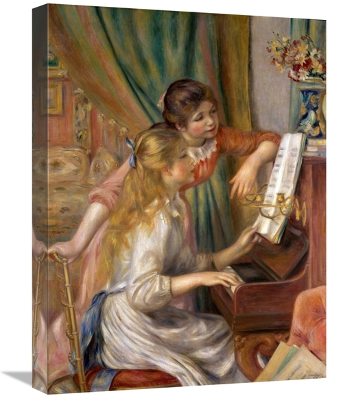 Global Gallery GCS-279691-22-142 22 in. Two Young Girls at the Piano A