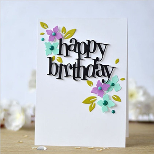 DIY Happy Birthday  Letter Metal Cutting Dies