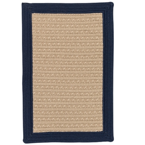 Colonial Mills Rug BY53R024X036S 2 x 3 ft. Bayswater Braided Rug  Navy