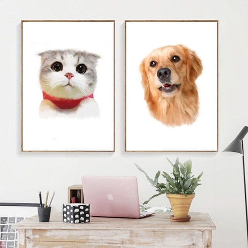 Animals Cat Dog Nordic Posters And