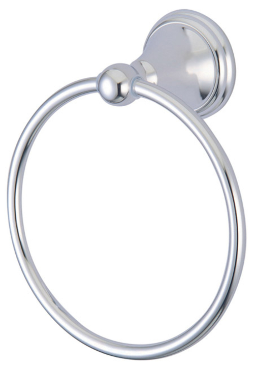 Kingston Brass BA2974C Governor 6 Inch Towel Ring - Polished Chrome