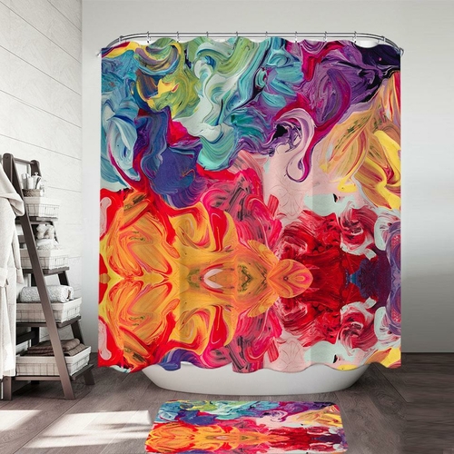 Colorful Paint Shower Curtain