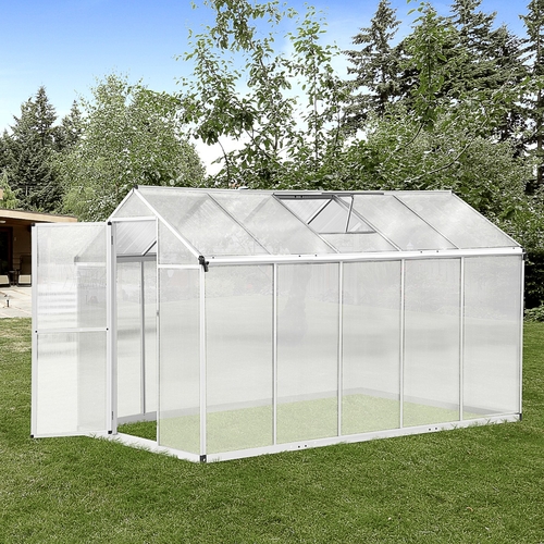 Outsunny 10‚Äôx6.25'x6.4' Walk-In Cold Frame Greenhouse Plant Growing