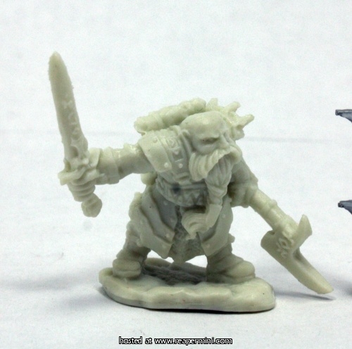 Reaper Miniatures REM77400 25mm Scale Durgam Deepmug, Dwarf Hero f