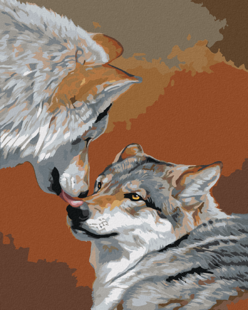 Zuty - Paint by Numbers - WOLF KISS (AL AGNEW), 40x50 cm