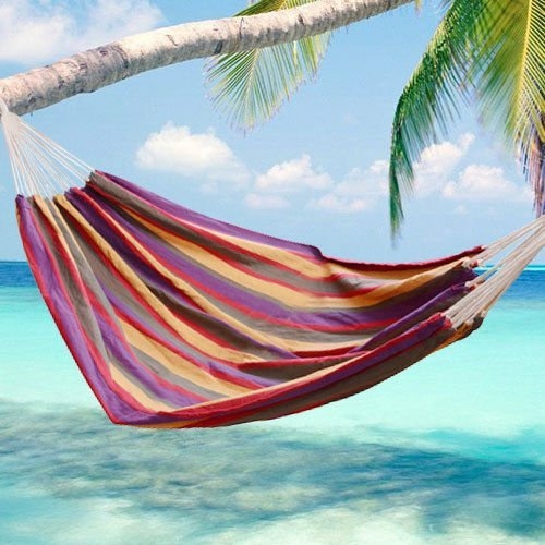 Outsunny 79"x40" Hammock Bed Swing Chair Lounge Garden Camping Hiking