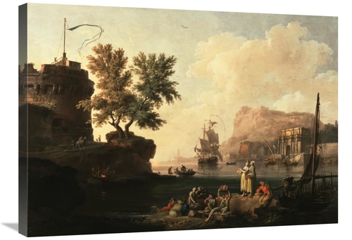 Global Gallery GCS-460005-2432-142 24 x 32 in. Mediterranean Harbor Sc