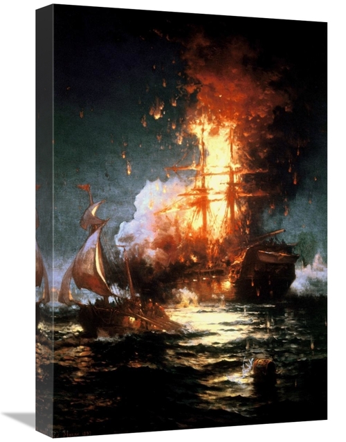 Global Gallery GCS-278755-22-142 22 in. Burning of the Frigate Philade