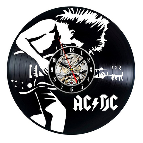 HARD ROCK ACDC HANDMADE VINYL RECORD WALL CLOCK