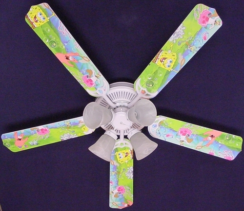 Ceiling Fan Designers 52FAN-KIDS-SBSP Sponge Bob Square Pants Ceiling 