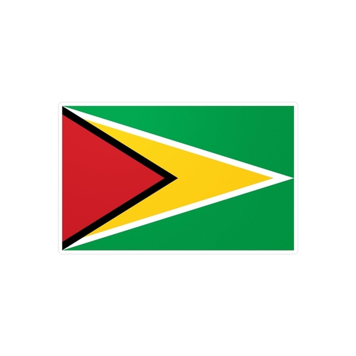 Autocollant Drapeau du Guyana en plusieurs tailles