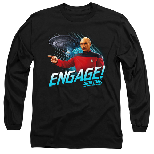 Trevco CBS1207-AL-6 Star Trek & Engage Long Sleeve Adult Cotton 18-1 T