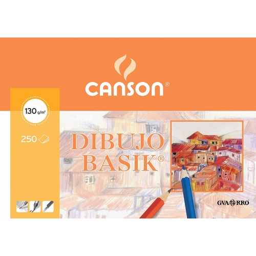 Drawing paper Canson Basik 250 Sheets White (32,5 x 46 cm)