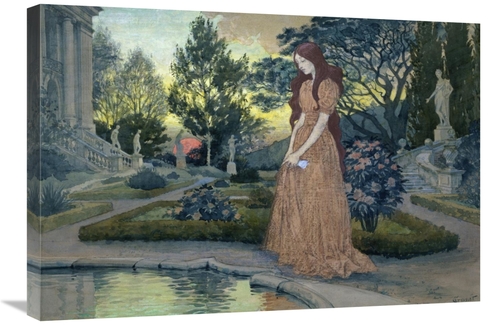 Global Gallery GCS-282145-30-142 30 in. Young Lady in a Garden Art Pri