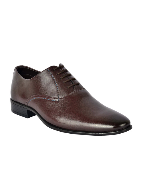 Men Brown Lace-Up Derbys (Size-UK-10) (Color-BROWN)