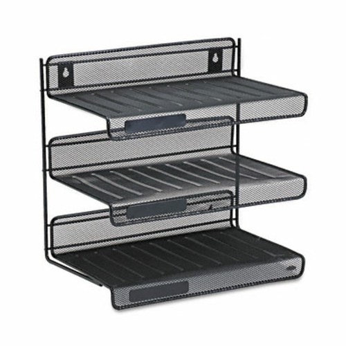 Rolodex 22341 Mesh Three-Tier Letter Size Desk Shelf  12-1/2w x 9-1/4d