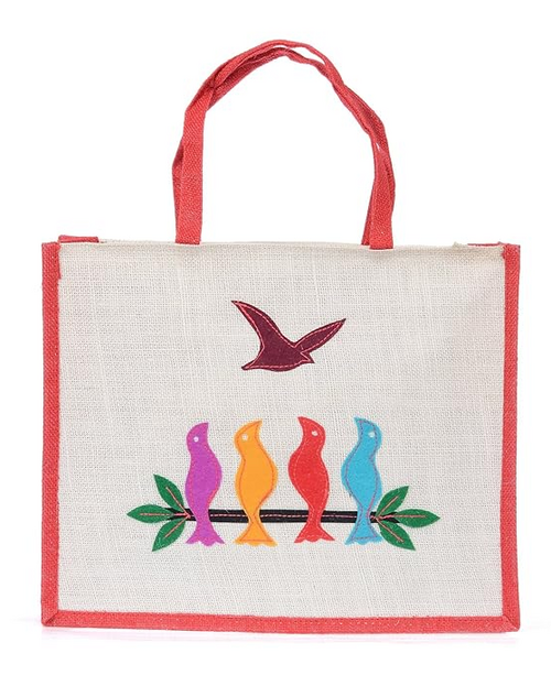 Bird in hand and in Bush Patch work tote bag