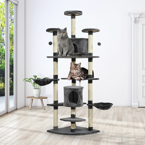 PawHut Luxury 79Inch Scratching Cat Tree Kitty Condo Multi Level