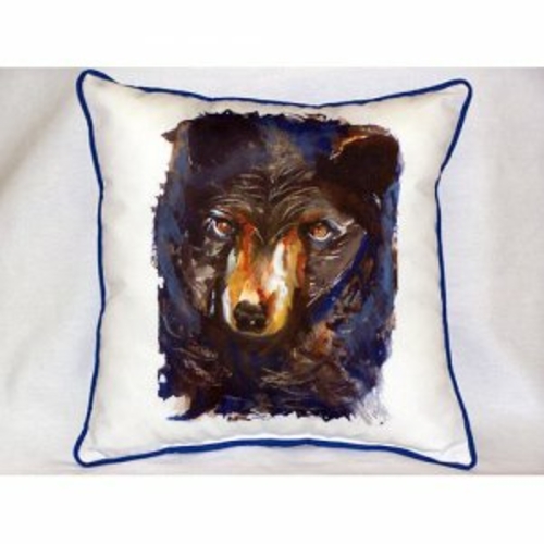 Betsy Drake ZP281 Betsys Bear Indoor & Outdoor Throw Pillow- 22 x 22 i