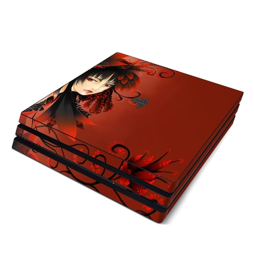 DecalGirl PS4P-BLKFLOWER Sony PS4 Pro Skin - Black Flower