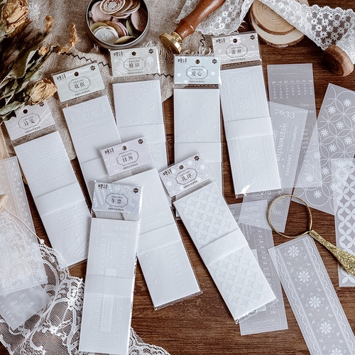 30PCS/Pack Retro Plant Ticket Transparent Paper