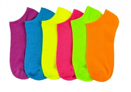 Kids Colorful Solid Low Cut Socks - Size 6-8