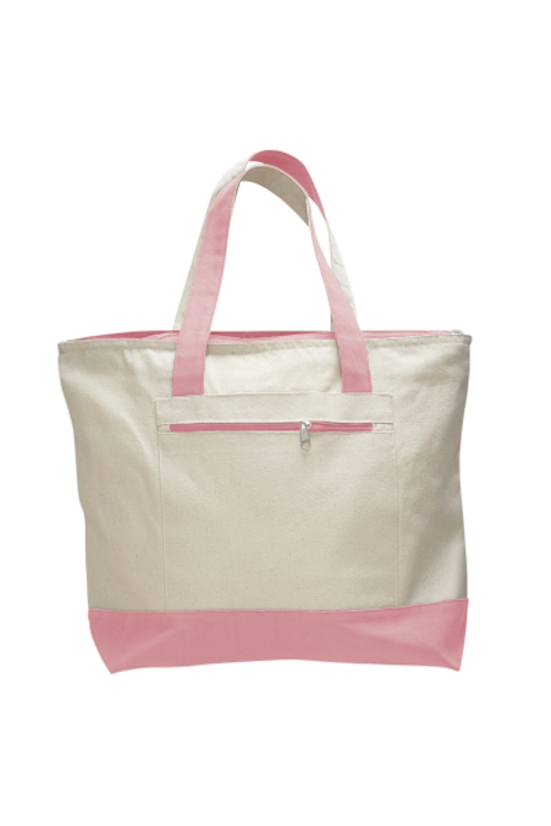 Blank Fashion Tote Bags Miltilcolor With Zippers Front/Top