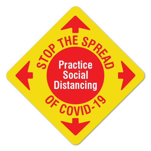 SignMission FD-X-11-3PK-99987 11 in. Coronavirus Vinyl Decal - Stop th