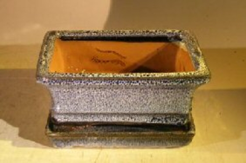 Marble Blue Ceramic Bonsai Pot - RectangleProfessional Series with