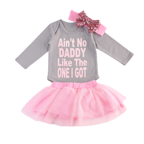 3Pcs Beautiful Bow Baby Girl Cotton Tops