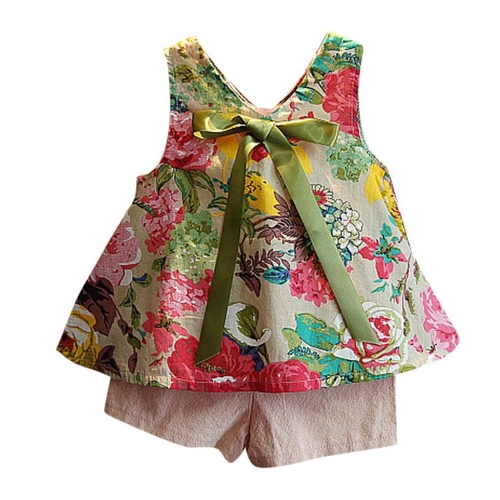 2 Pcs Toddler Kids Baby Girls Outfit