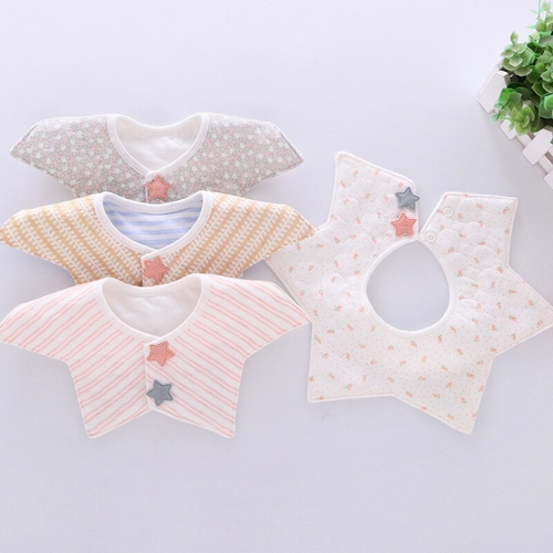 Waterproof Baby Bibs Cotton Flower Cloth Bibs