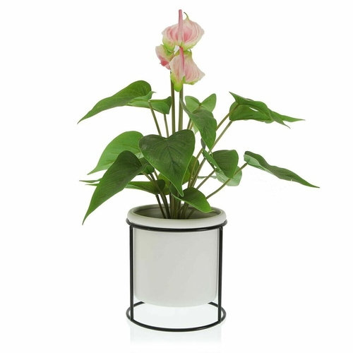 Plant pot Versa Ceramic Metal (15 x 15 x 15 cm)